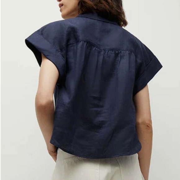 Veronica Beard Marine Kasa Top - Picture 2 of 6